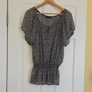 Elegant Black and White Blouse